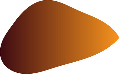 Orange gradient shape on white background