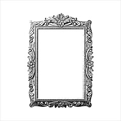 Vintage Ornate Picture Frame Illustration