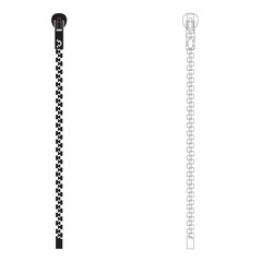  Zipper Isolated Design Element. Minimal  zipper element isolated on white background, useful for fashion design, apparel mockups, sewing concepts, and graphic compositions.

