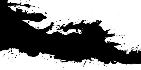 Vector grunge brush strokes texture rough black scratches for wallpaper, Abstract black and white gritty grunge background,  vector grunge paintbrush,Vector illustration. Isolated on white background 