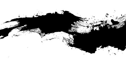 Fototapeta premium Vector grunge brush strokes texture rough black scratches for wallpaper, Abstract black and white gritty grunge background, vector grunge paintbrush,Vector illustration. Isolated on white background 