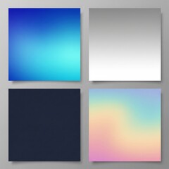 Naklejka premium 16K professional corporate gradient backgrounds, four unique styles:1. blue to cyan smooth gradient,2. gray to white clean gradient,3. dark navy minimal texture,4. soft pastel business tone