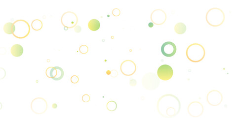 yellow and green circle banner background. Vector abstract graphic design banner pattern background template.