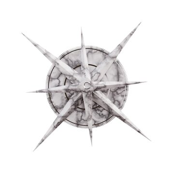 compass on white background 3D Animation Loop	
