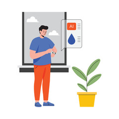 Water tracking PNG image on Transparent Background.