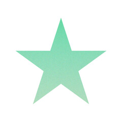 ​Abstract Grainy Gradient Star PNG. Single Five Pointed Star Icon with Retro Noise Texture. Trending Y2K Aesthetic Design Element for UI/Web Graphic
