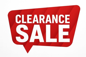 Clearance sale sign for discount and promotional offers