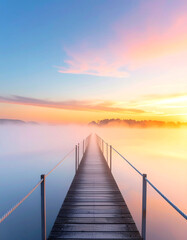 Obraz premium Bridge to a Dreamy Horizon