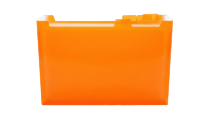 Isolated orange file folder with tabs is a useful tool for organizing and storing documents