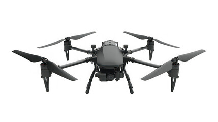 Professional Camera Drone Isolated on White Background