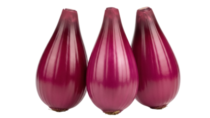 Isolated Group of Red Onions ready to be used in a Cooking or Food recipe on its own, raw