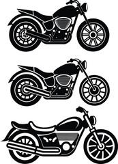Obraz premium set of motorcycles