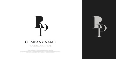 Initial RP Logo Design Elegant