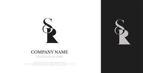 Initial SR Logo Design Elegant