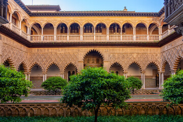 Obraz premium Courtyard of Maidens in Seville Alcazar, Spain