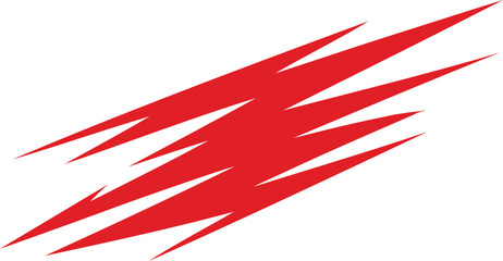 Fototapeta premium Abstract Red Racing Slash Graphic for Vehicle Wrap and Side Body Decal.