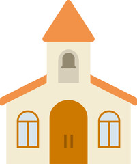 Church, church icon, realistic church isolated on white background. Vector, cartoon illustration, poster, postcard. Vector