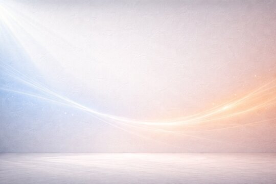 Minimal White Plaster Wall with Soft Light Gradient and Futuristic Design for Commercial Background