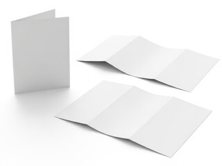 Blank greeting cards isolated on white background