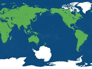 World map with continents isolated on white background