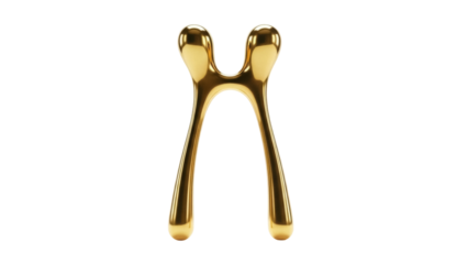 Isolated Golden Facial Massager for Relaxation, Beauty, and Skincare on Neutral Tone