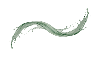 Abstract s shaped water splash frozen in motion against black background