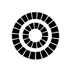 Spiral calendar time flow silhouette vector illustration