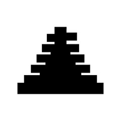 Architectural calendar leap year silhouette vector illustration