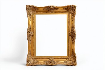 Ornate Gold Picture Frame Isolated
