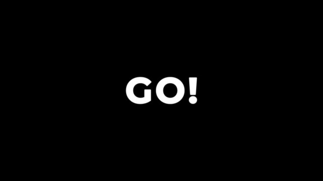 Pixel Countdown 3 2 1 Go Animation with neon effect on black background. Perfect for Retro Game Intro and Timer 8-bit style videos.