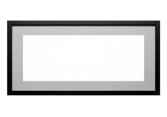 Sleek panoramic black frame with a white mat, perfect for displaying your favorite artwork or photography
