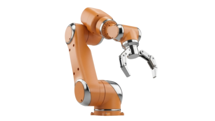 Isolated Robotic Arm Demonstrating Modern Technology in Manufacturing and Automation Processes