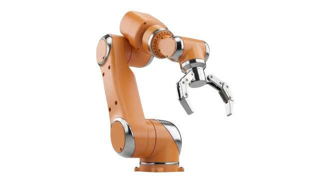 Isolated Robotic Arm Demonstrating Modern Technology in Manufacturing and Automation Processes