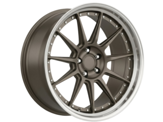 Isolated car wheel with spokes and polished lip for automotive design, custom wheels