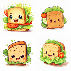 funny cartoon vegetables