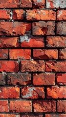 Close-up of a weathered, textured brick wall, showing age, detail, and decay