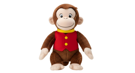Donkey kong stuffed animal isolated on transparent background