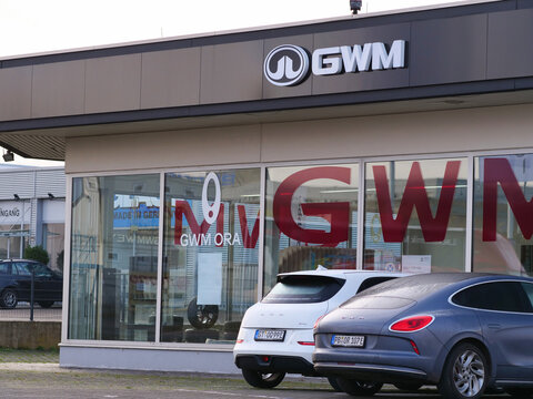 Germany, Paderborn, December 18. 2025, Logo GWM on building, Great Wall Motors car