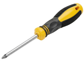 Isolated Phillips head screwdriver lying on surface, tool repair equipment for fixing items