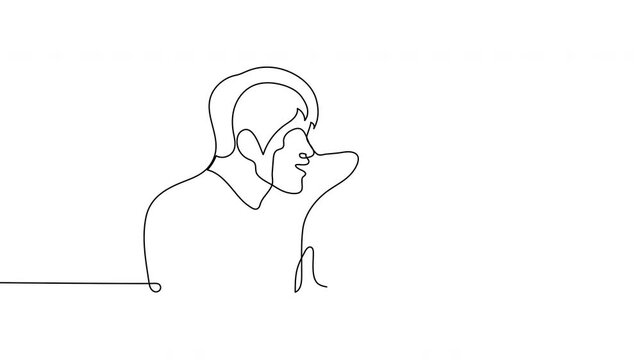 smiling man hugs a distressed person, as if cheering him up or, conversely, mocking his problems, false consolation, passive aggression, schadenfreude,  complex emotional  - one line of art