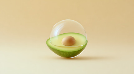 avocado in bubble