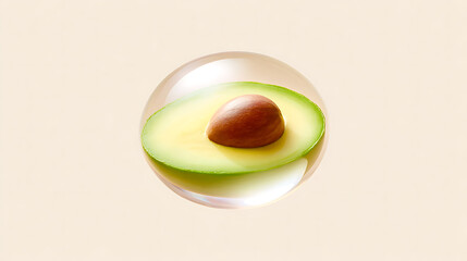 avocado in bubble