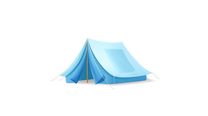 blue tent on white background