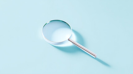 magnifying glass on blue background