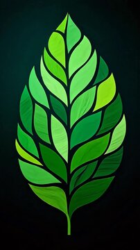 AbstractLeafArtinGreenTones