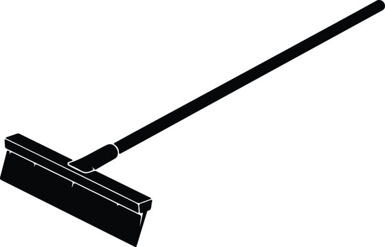 Vector floor squeegee cleaning tool silhouette illustration
