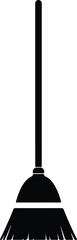 Vector silhouette of a broom for cleaning and housekeeping