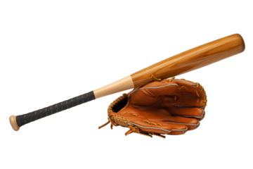 baseball glove and ball