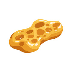 2D_icon_peanut_brittle_piece_isolated, Vector, eps, flat design, animation design, simple flat 2D icon, minimalist design, clipart, illustration.