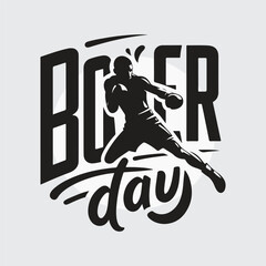 Black Silhouette boxer punching